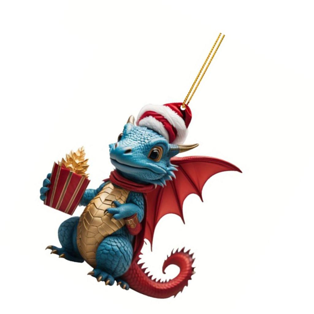 Festive Dragon Ornament Unique Christmas Tree Pendant Bag Hanging Decoration for Holiday Decor 2024 New Year Gift