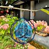 1pc A Stunning Celtic Knot Printed Metal 3D Rotating Wind Chime Featuring a 360° Infinite Rotation Hook for Outdoor Garden Decor