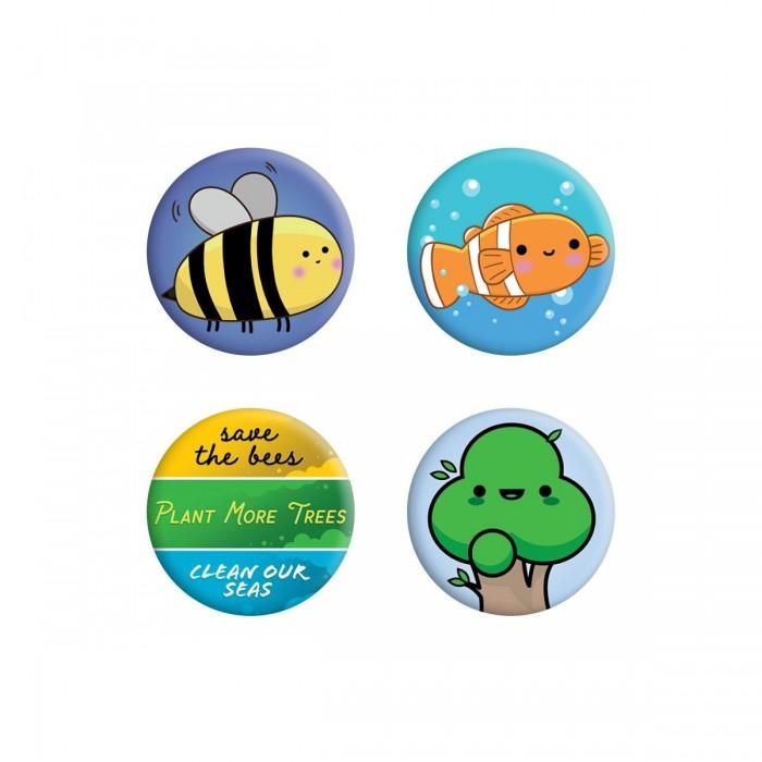 Grindstore Plant More Trees Badge Set (Pack of 4)