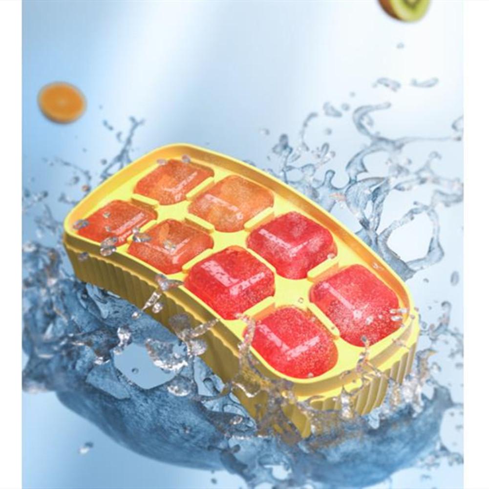 Household Silicone Ice Cube Mold With Dustproof Cover Ice Cube Tray Fruit Ice Cream Mould
