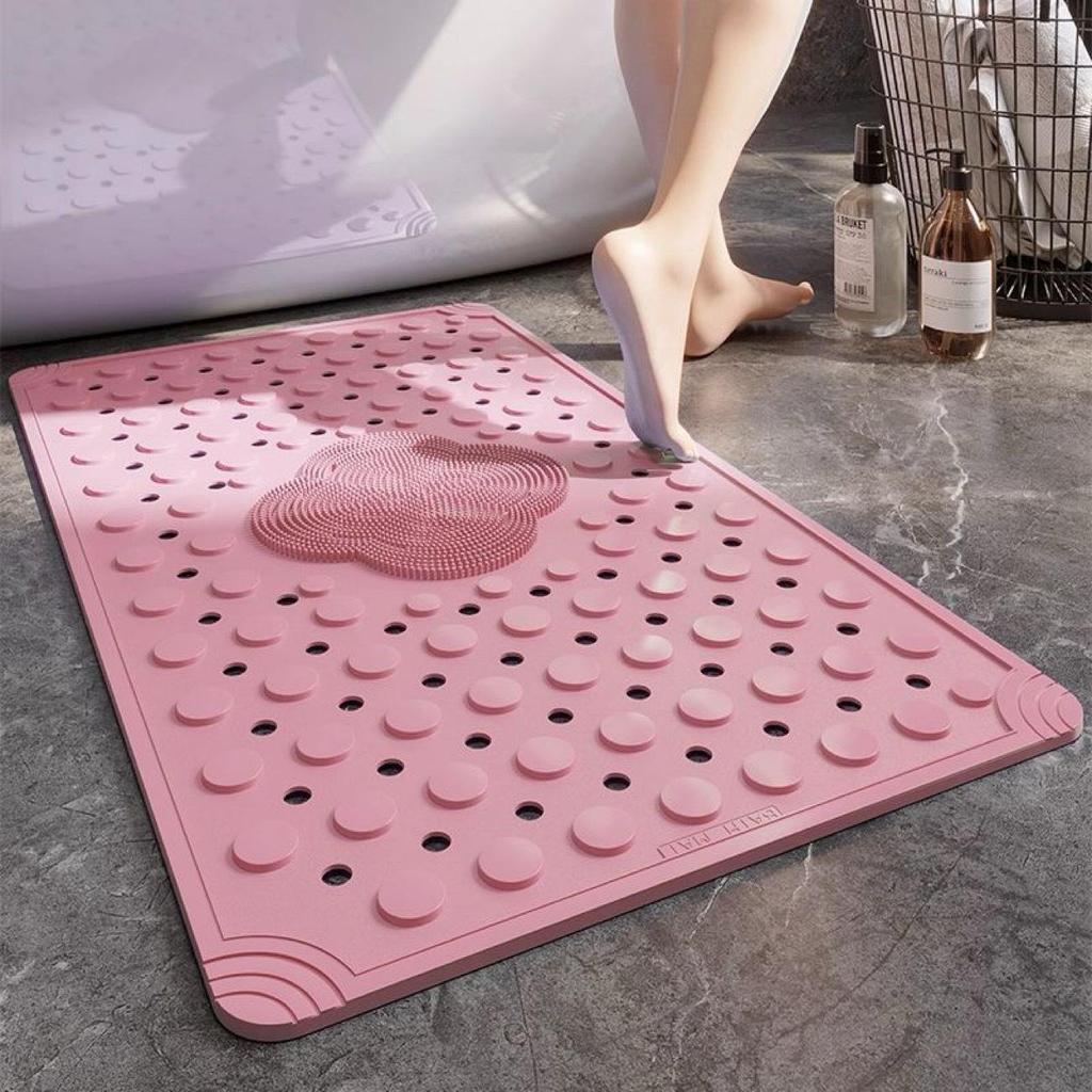 Waterproof Anti-Slip Bathroom Mat with Suction Cups and Massage Surface