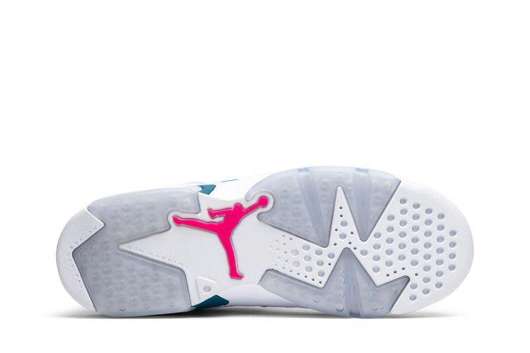 Kids' Sneakers Jordan 6 Retro White Laser Fuchsia Green Abyss (GS) White/Laser Fuchsia-Green Abyss