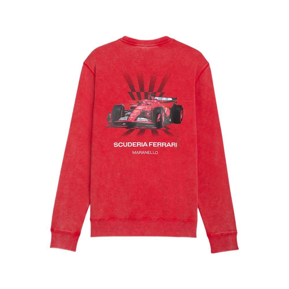 Puma X Scuderia Ferrari Comfortable Minimalist Crew Neck Pullover Long Sleeve Sweatshirt Men Sweatshirt 63531602