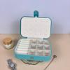 Travel Jewelry Storage Box with Mirror Solid Color Simple Earrings Ring Necklace Jewelry Box Double Layer Household Jewelry Box