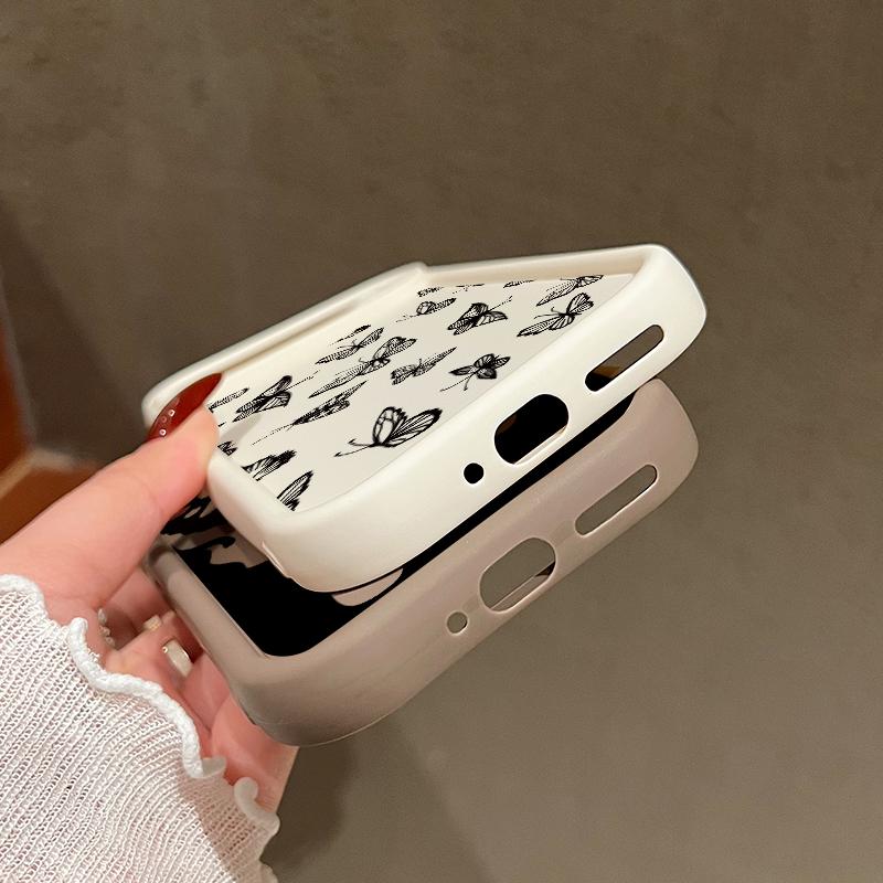 Flame Butterfly Print TPU Shockproof Case For Google Pixel 9 Pro XL 8 Pro 8A Soft Lens Protection Matte Phone Cover