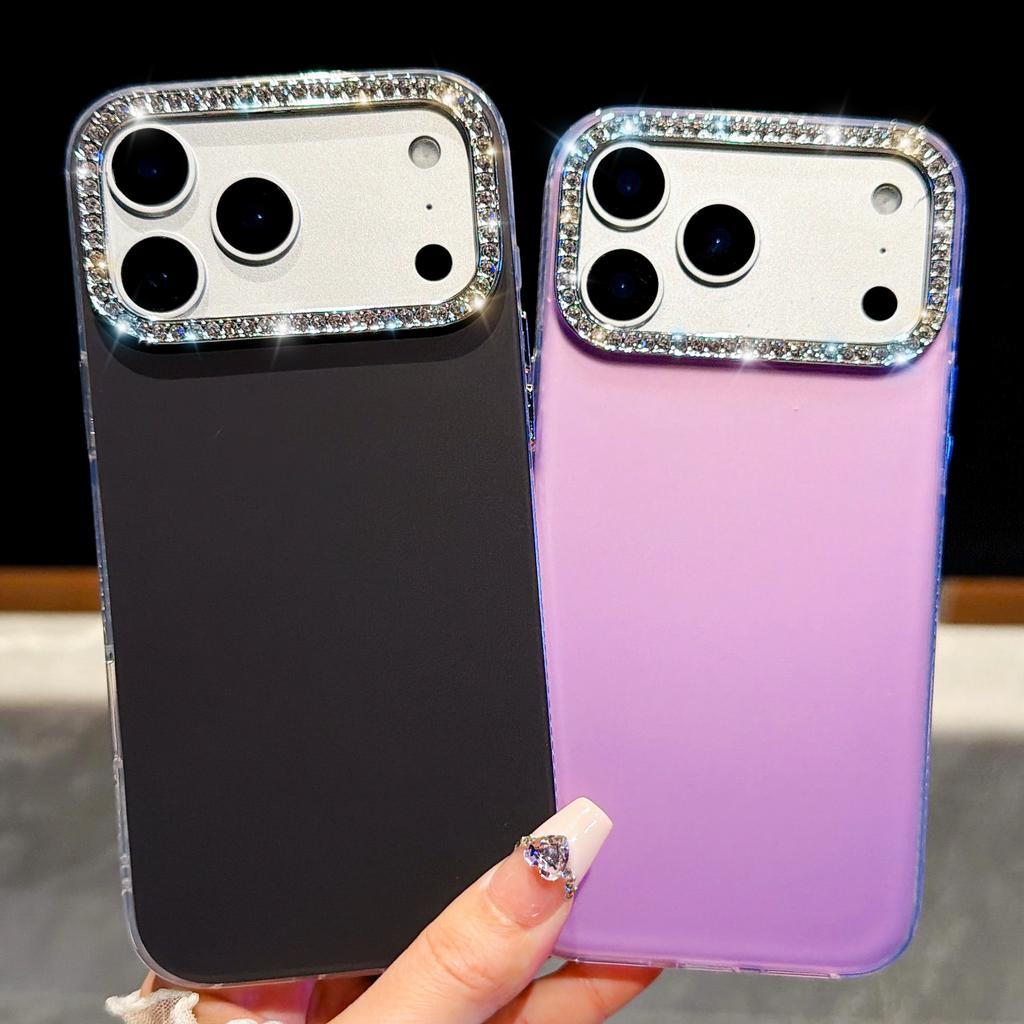 Luxury Glitter Diamond Rhinestone Phone Case for IPhone 17 Air 18 Pro Max 17 16 15 14 13Pro 2 In 1 Shockproof Back Cover Caque