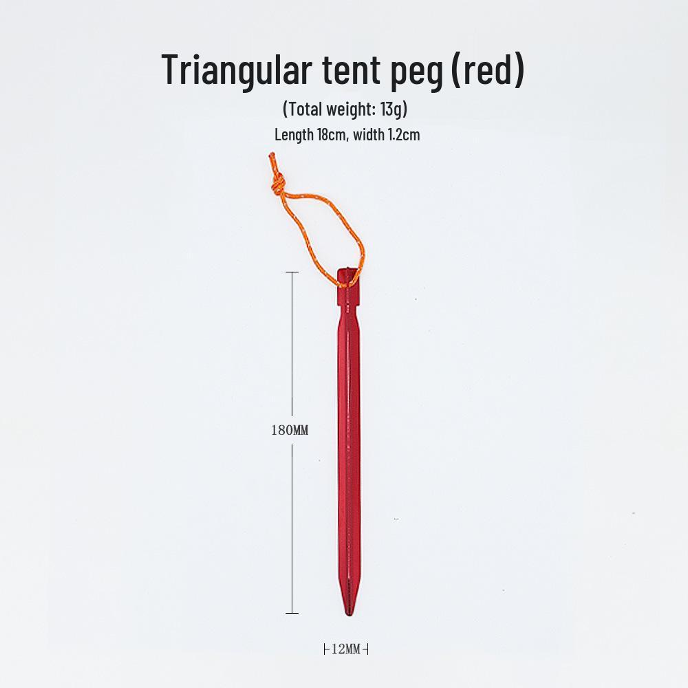18cm Triangular Outdoor Tent Stakes with Reinforced Ropes - Camping Canopy Accessories