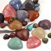 5pcs/lot 10mm 25mm Natural Stone Cabochon Agate Tiger Eye Opal Heart Shape Cabochon Beads For DIY Charms Ring Necklace Accessory