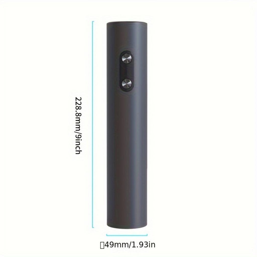 Sacacorchos eléctrico automático de 1 pieza, vertedor de vacío en espiral, accesorio para bar, 1,93 x 9 pulgadas, modelo elegante.