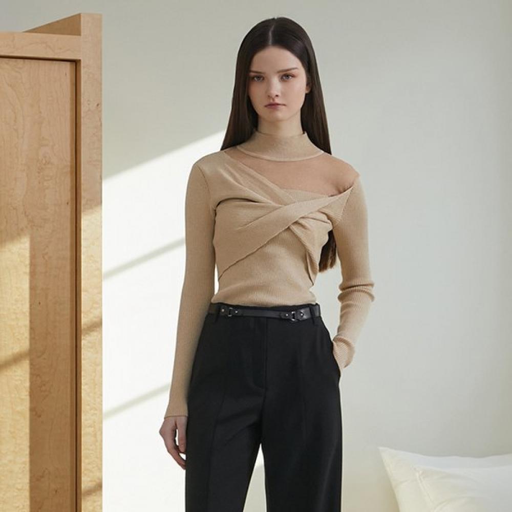 Gnarly Twist Point Half Neck Slim Pullover Eq4kl264