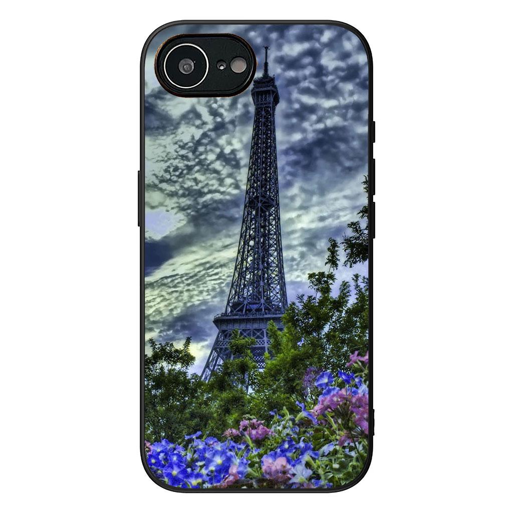 Love Paris Eiffel tower pink Phone Cover Case for Apple iPhone 16 15 14 Plus 13 12 Mini 17 Pro Max + ProMax 16E Air 16+ Casing