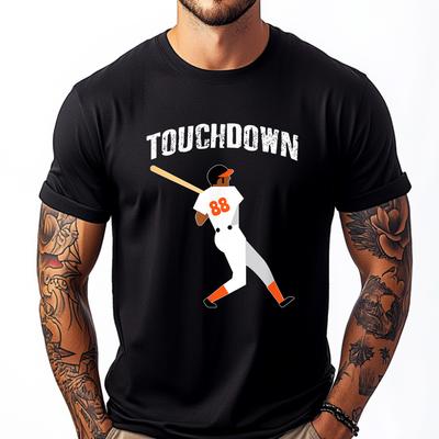 Funny Touchdown Baseball Football Mash Up XS Graphic T Shirts Men's Clothing Deals Vaporwave Camiseta