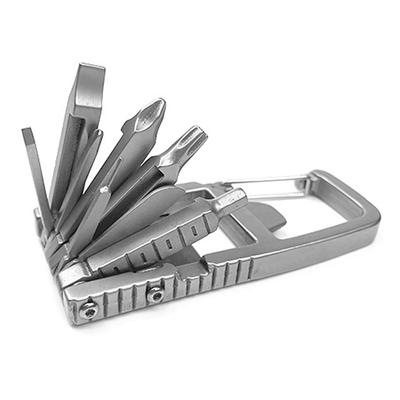 Keychain Multitool Screwdriver Bit Foldable Bike Repairs Tool Stainless Steel Bottle Opener Phone