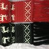 Couple Wool Warm Deer Knitted Scarf Christmas Snowflake Deer Scarf Double-sided Fashion Scarf
