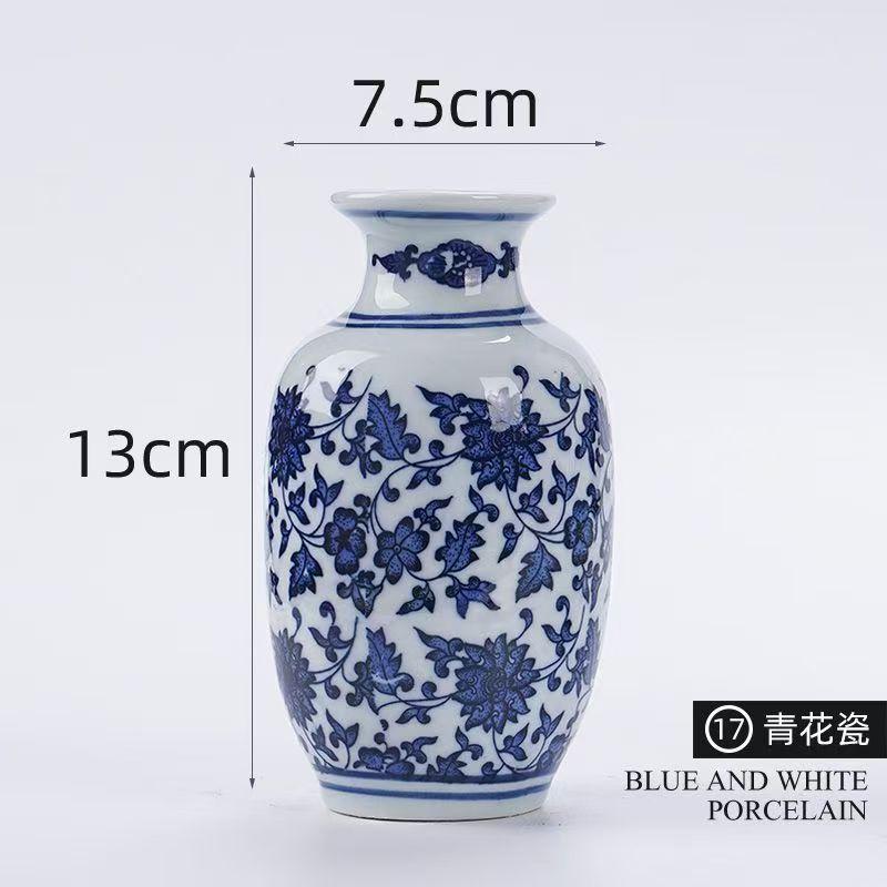 

Китайская ваза для цветов для дома Винтажная сине-белая фарфоровая ваза Керамическая ваза для цветов Украшение Антикварная Традиционная Donggua Vase