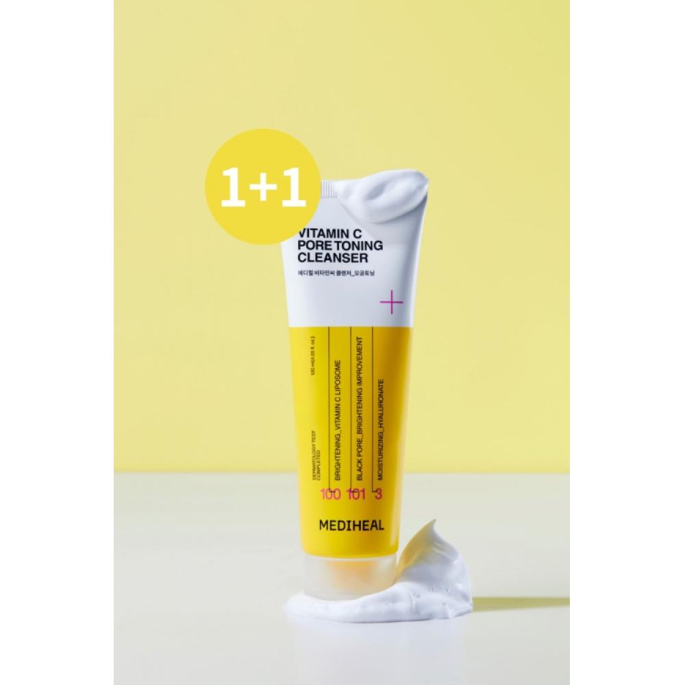 Mediheal [2paCk] Vitamin C Pore Toning Cleansing Foam 1+1 speCial Set NONE