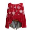 Womens  Fall Sweaters Long Sleeve Print Tops Pullover Sweaters Loose Dressy Casual Basic Clothes