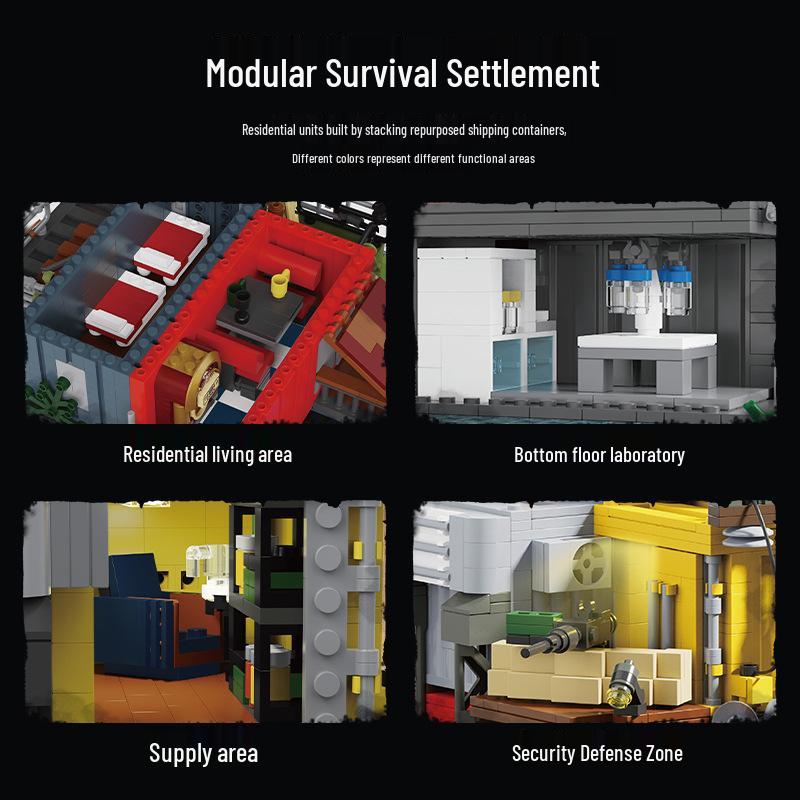 Jie Xing Doomsday Survival Base Building Blocks - Educational Toy Model for Children