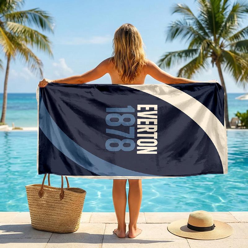 Everton Football Beach Towel Soft Microfiber Summer Towel Quick Dry Absorbent Towel for Beach Swimming Pool Travel