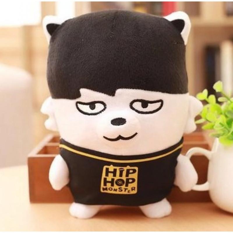 Iconic Boys Bangtan Plush Toy Figure Black Color Soft Material Home Doll Office