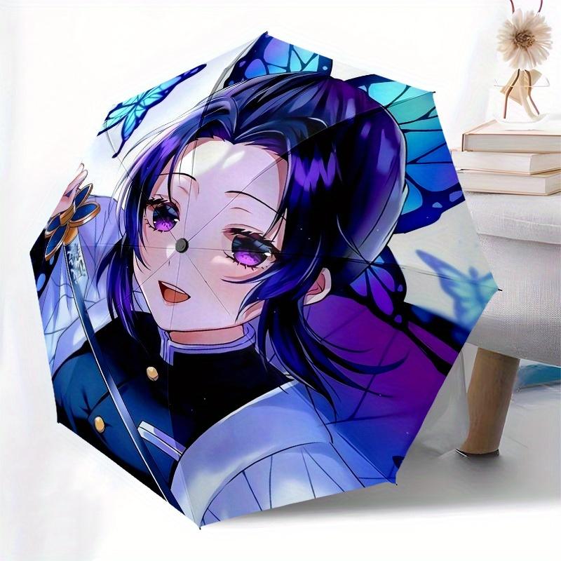 1pc Butterfly Fantasy Swordsmanship Umbrella with Plastic Handle,Suitable for All Seasons Home Travel Outdoor UmbrellaM941