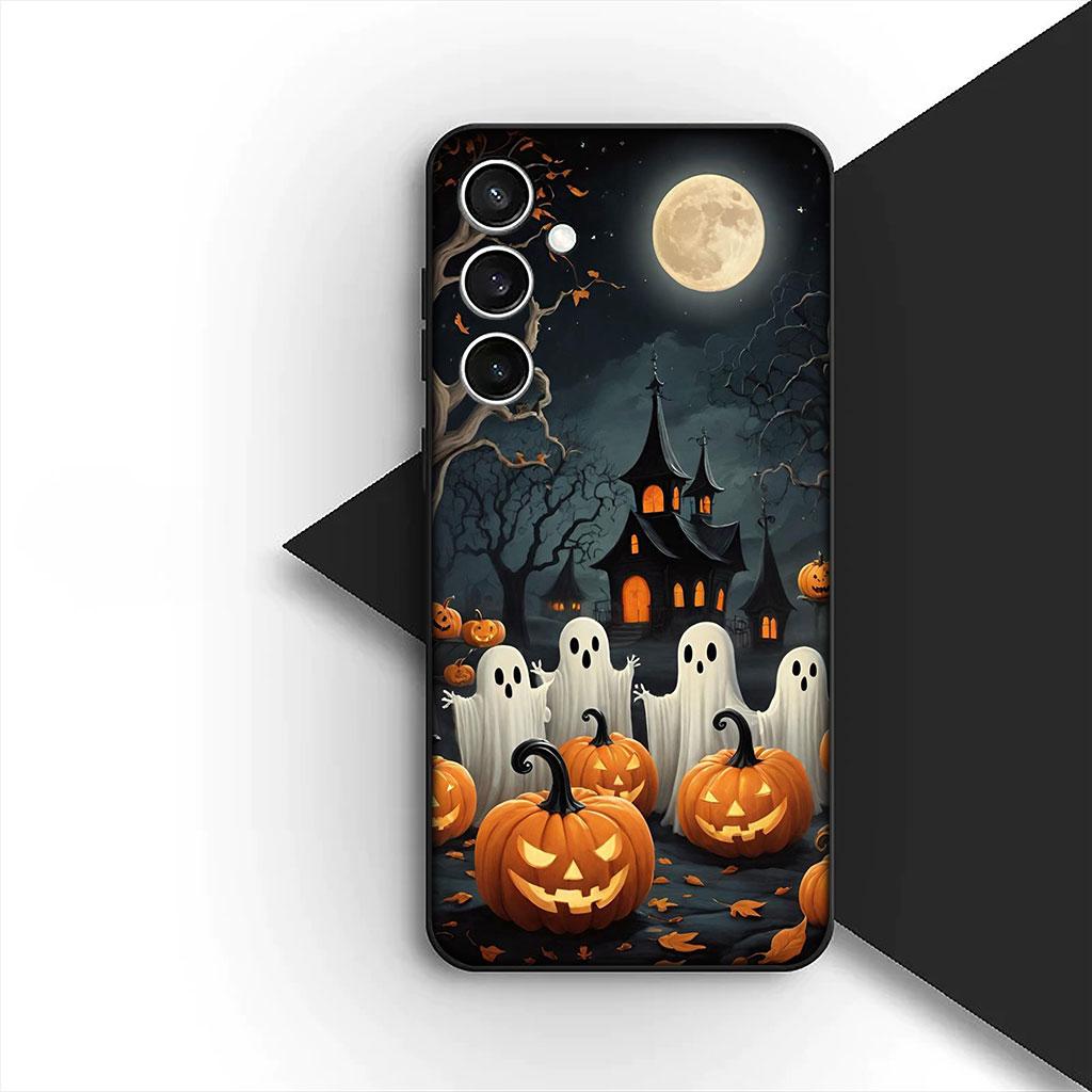 Little Ghost With H-Halloweens Pumpkin Phone Cover for Xiaomi Poco C75 C65 C71 C85 X7 X6 M7 F7 F8 Ultra F6 Pro Soft Case
