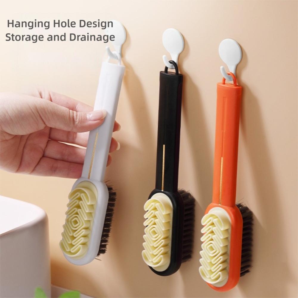 Long Handle Cleaning Brush Double Sided Washing Brush Portable Shoes Brush Cleaning Tool