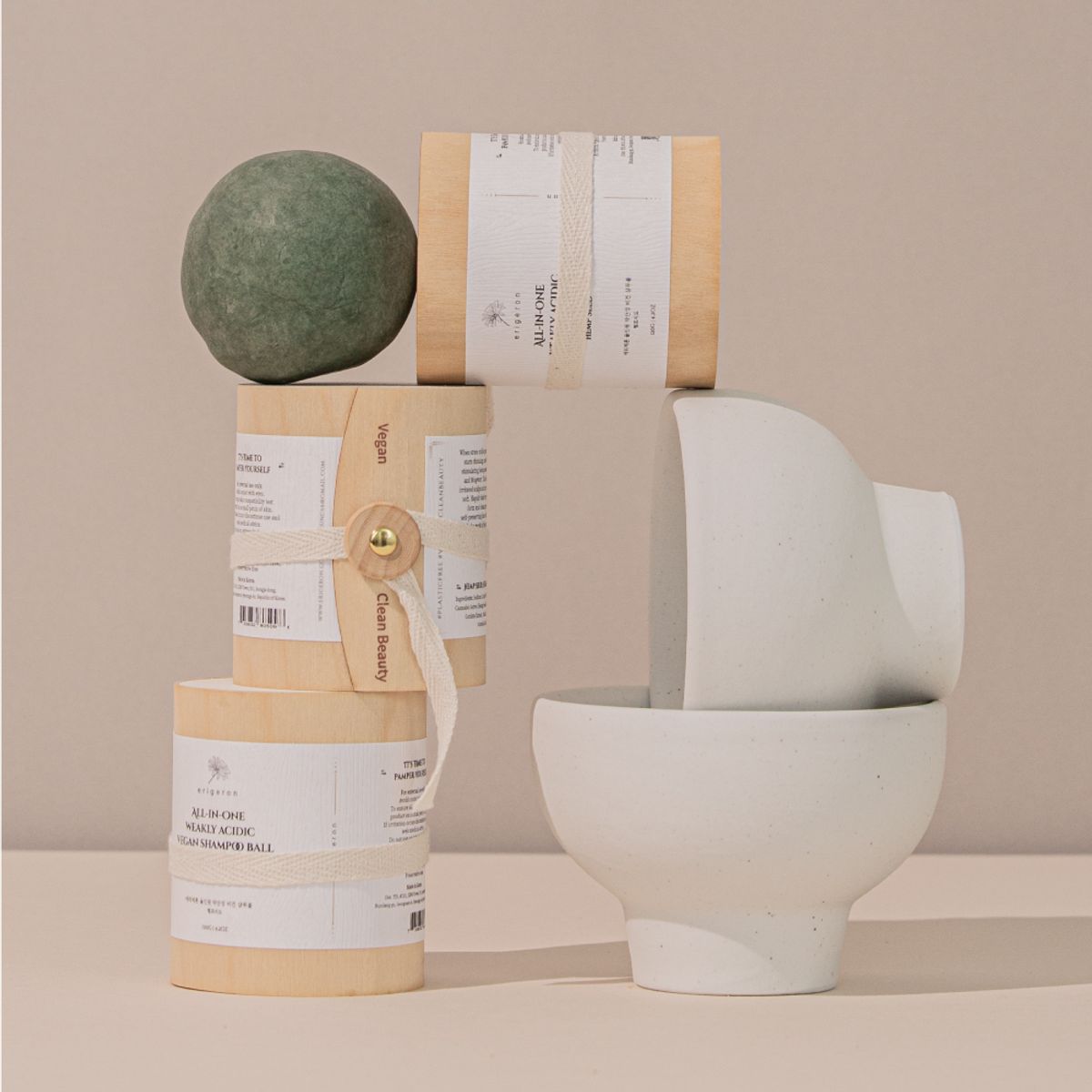 All-in-One Vegan Shampoo Bar Beauty Ball - Hemp Seed + Birch Tree Package