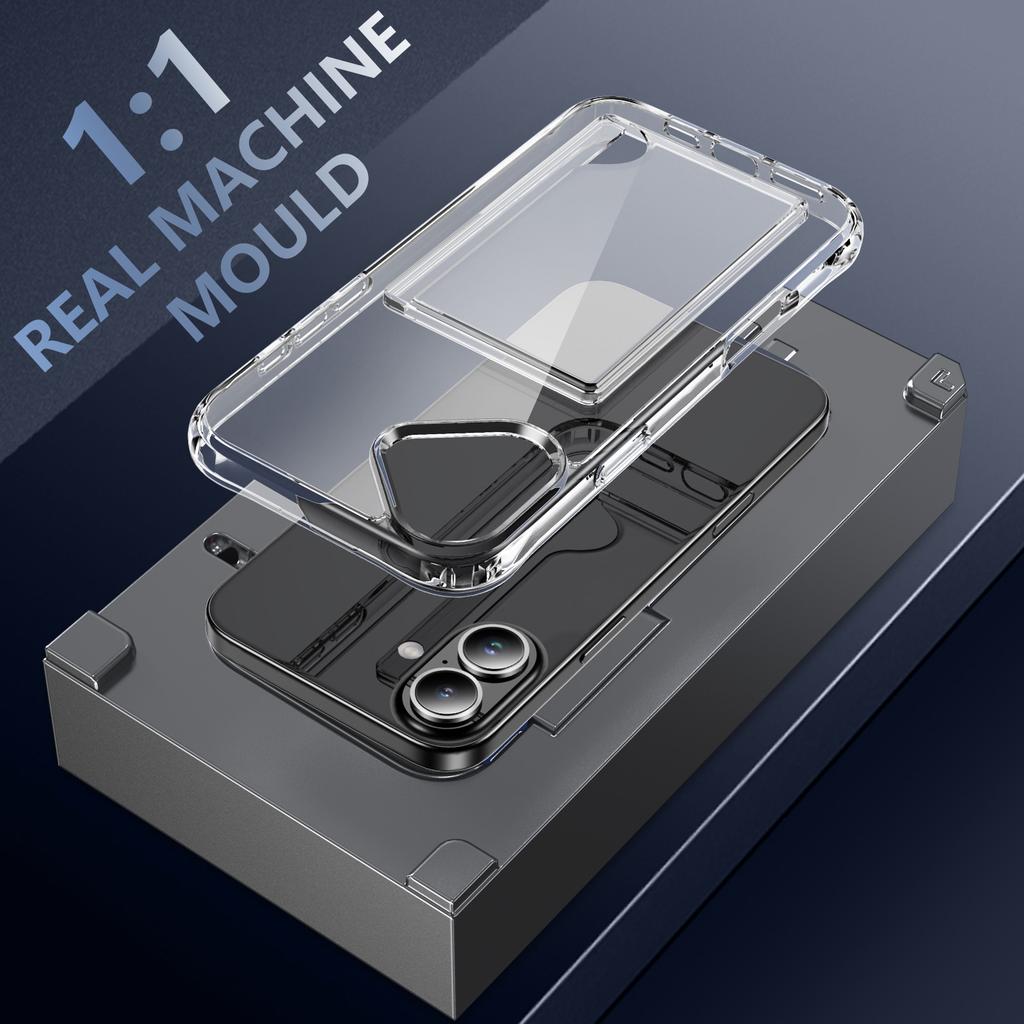 For iPhone 17 Case Protective TPU Phone Cover with Card Holder