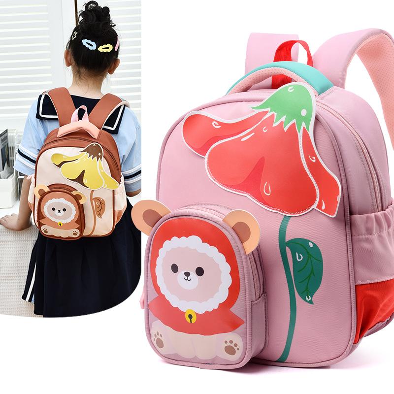Kindergarten Schoolbag Boys and Girls Schoolbag Cartoon Backpack Anti-lost Small Backpack Children's Bag Mochila Escolar