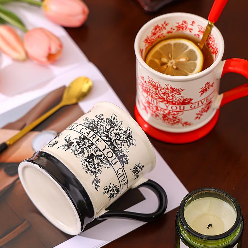 Mug Couple Cup Set Ceramic Cup Mouthwash Cup Household Gift Box Wedding Souvenir Gift Wedding