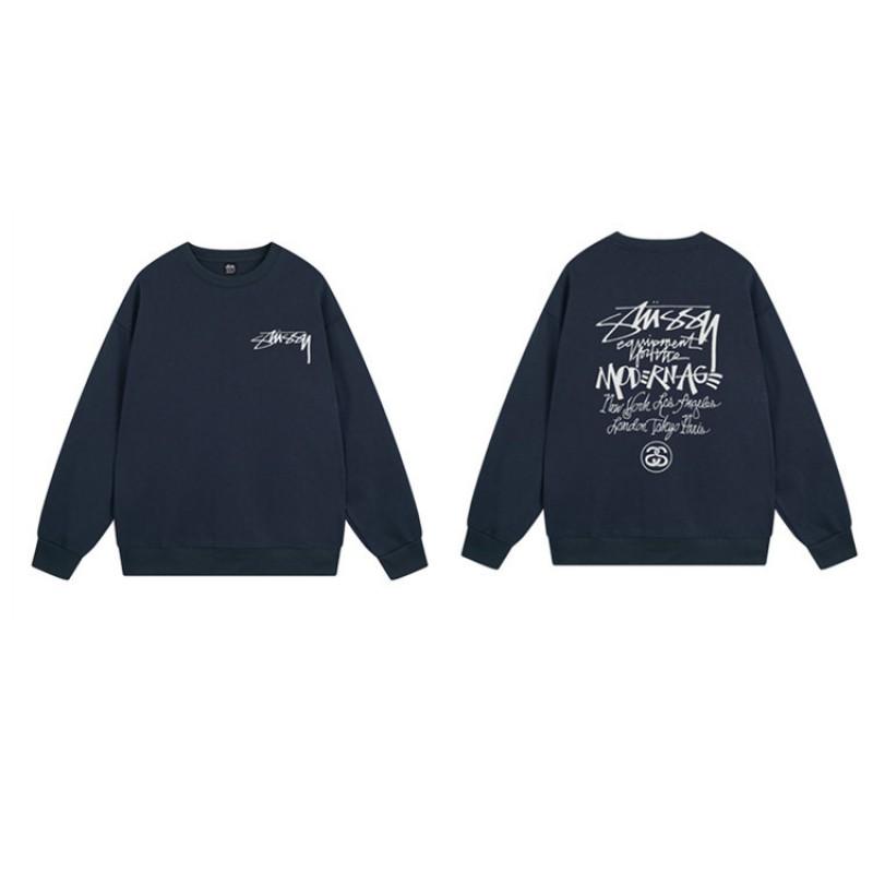 Unisex Oversized Crewneck Fleece-Lined Cotton Sweatshirt With Dice Letter Print Winter Casual Wear