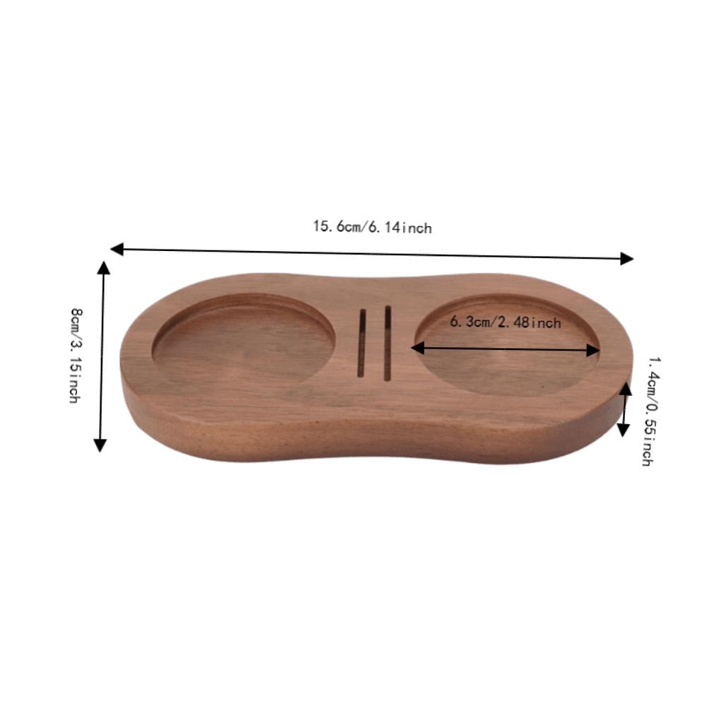 Universal Fit Wooden Tamper Stand Compatible Coffee Tamping Station Home Barista