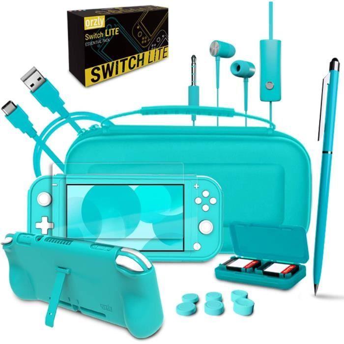 Startovací balíček - ORZLY - Nintendo Switch Lite - Černé pouzdro - Příslušenství v ceně - Ochrana obrazovky