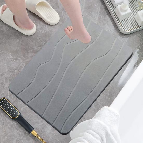 Bathroom Floor Mat Quick Absorbent Quick-Drying Diatom Mud Anti-Slip Bottom Entry Rug