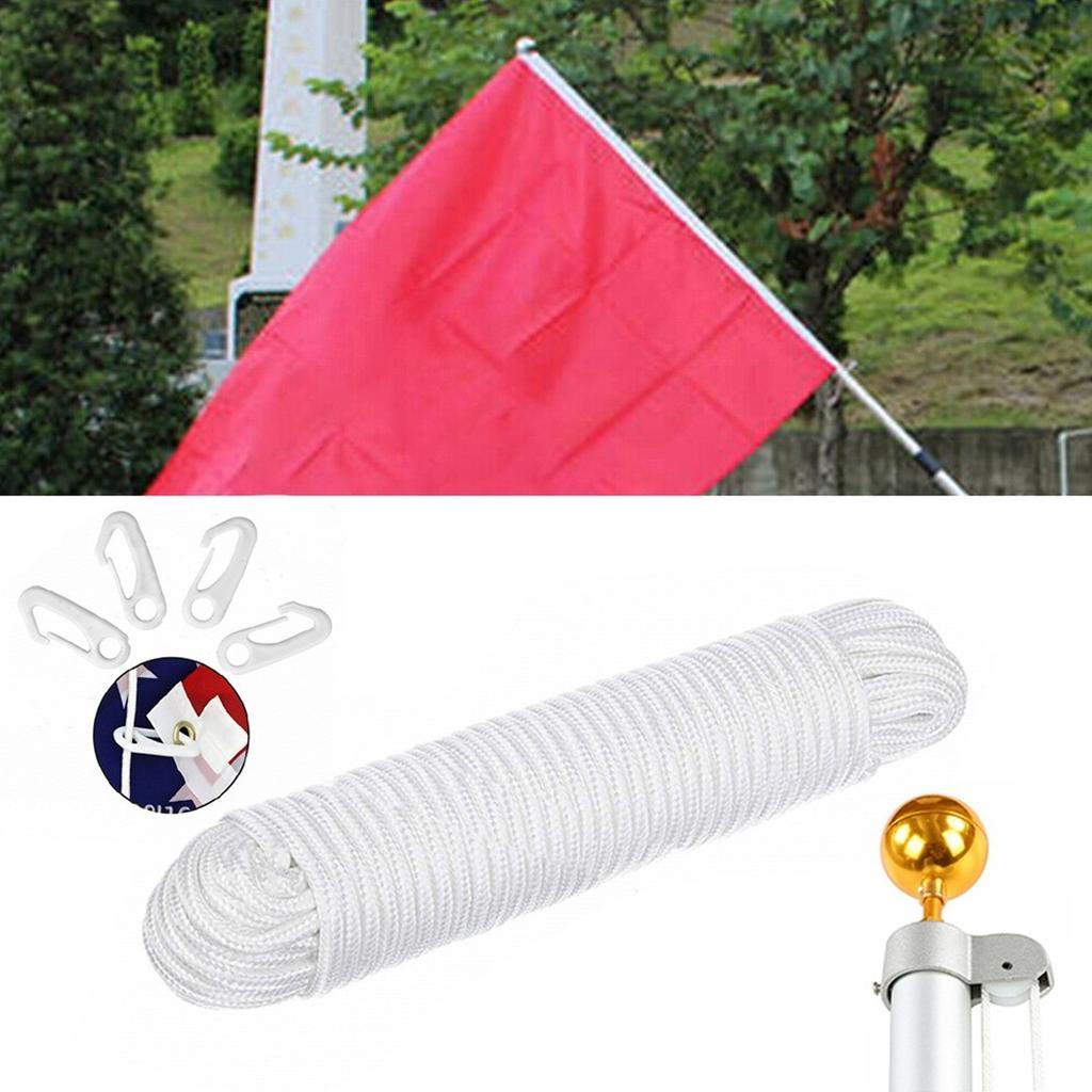 Nylon Braided Rope 6MM Flagpole Lifting Rope Outdoor Flagpole Accessories