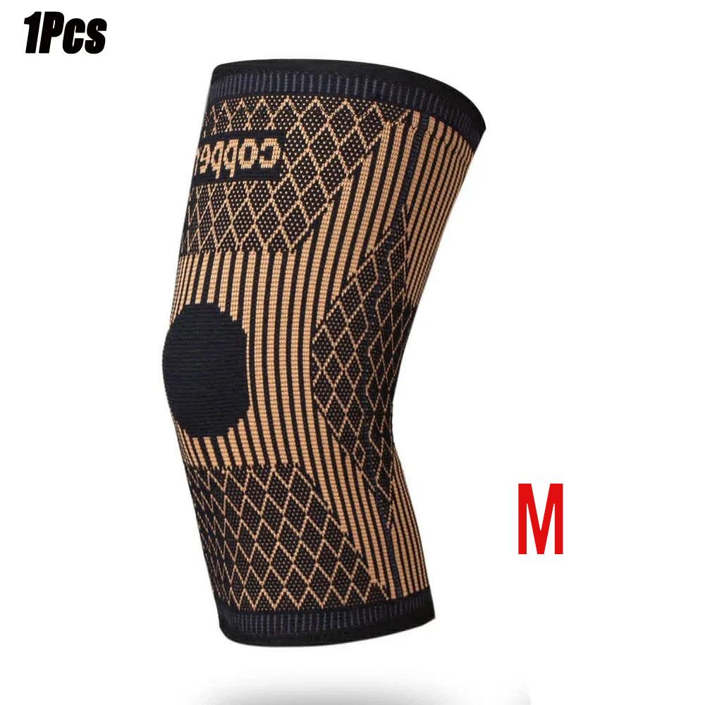 Koppar Knästöd För Artritsmärta & Stöd-Koppar Knäskydd För Knäsmärta Kompressionsärm För Sport,Knäsmärtlindring