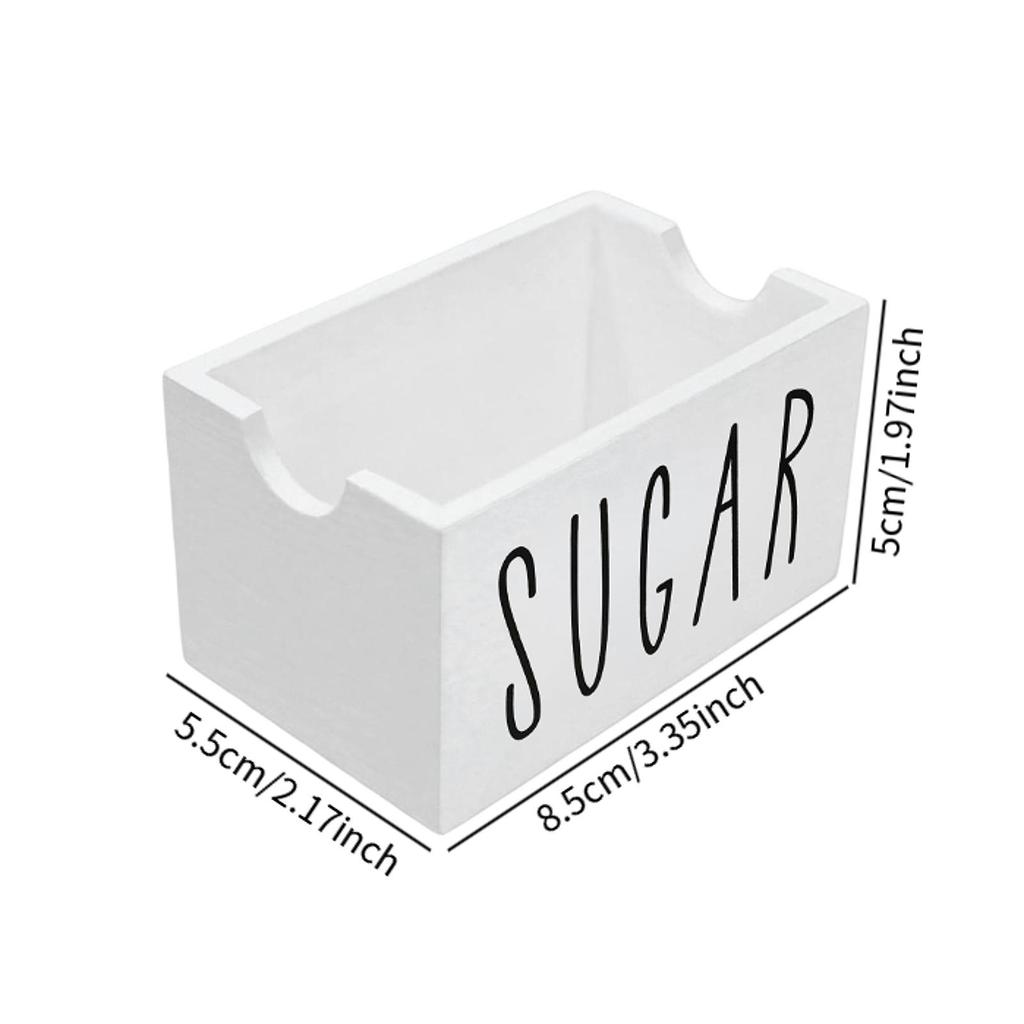 Wooden Sugar Packet Holder Tea Bag Storage Box Coffee Capsule Sorting Holder for Home Restaurant Countertop Coffee Bar Organizer