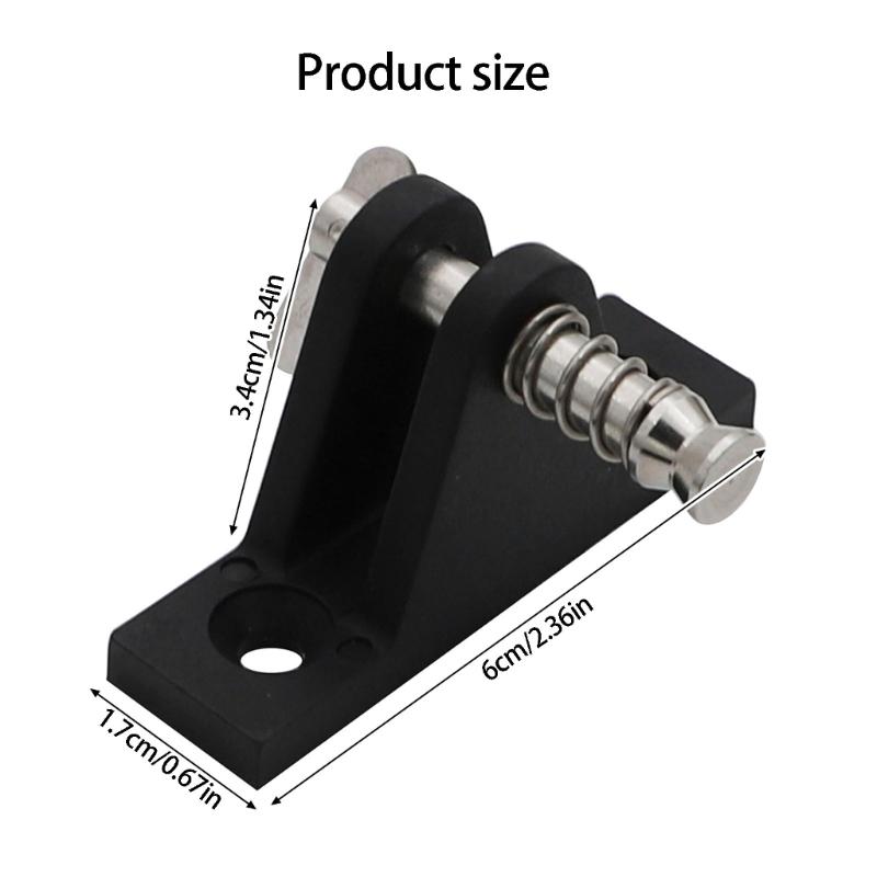 Boat Shade Top Mounting Bracket Bimini Top Deck Hinge with Quick Release Pin and Screws for Marine Awning Repair