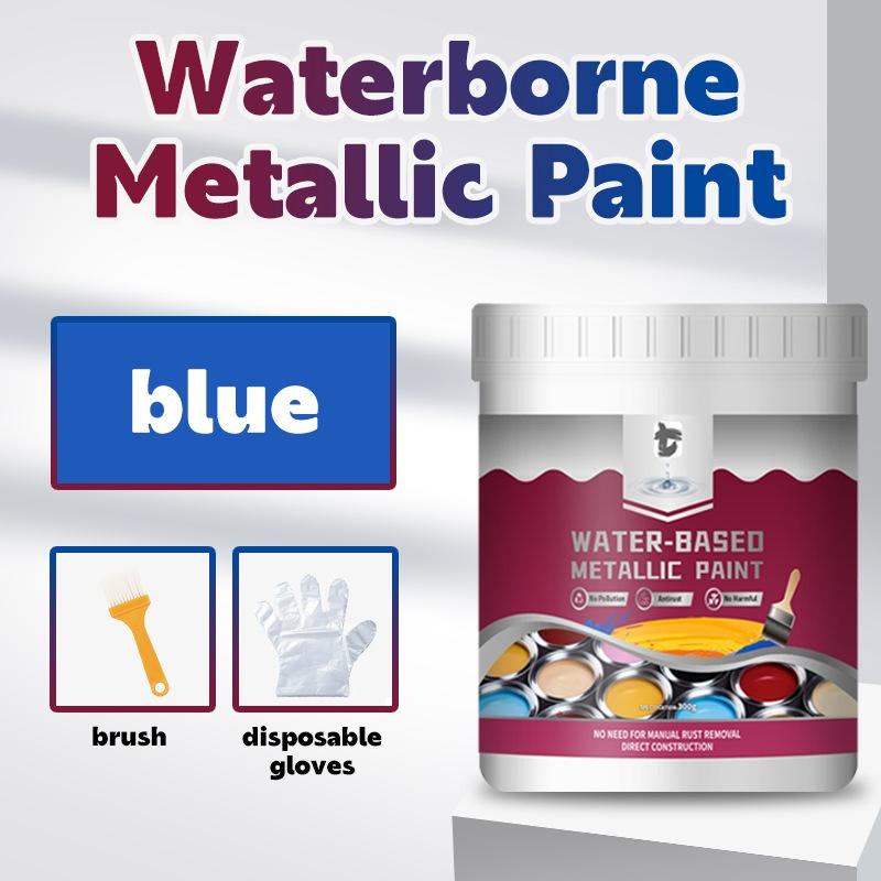 Vernice Metallizzata a Base d'Acqua per Conversione Ruggine Vernice Antiruggine per Strutture in Ferro Grigliati Ristrutturazione e Cambio Colore Vernice