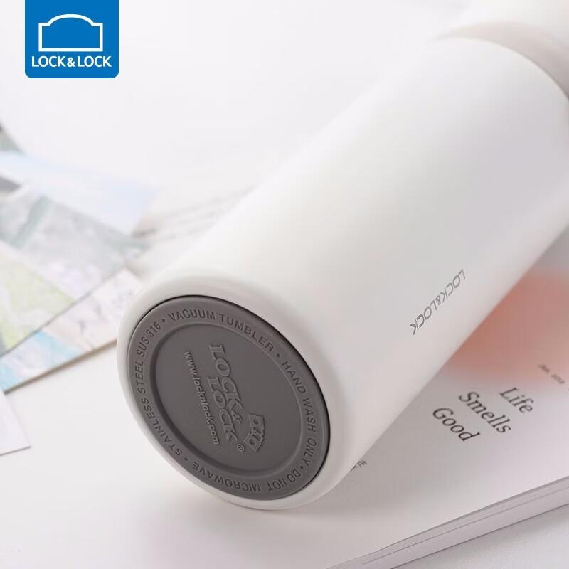 LOCK&LOCK LHC3239 Pop-up 316 Stainless Steel Thermal Mug