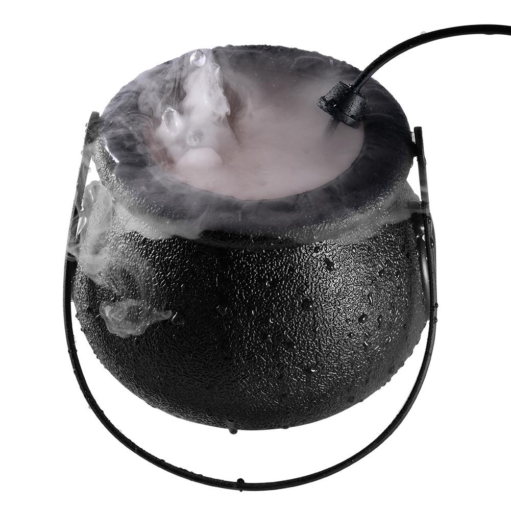 12 LED Halloween Witch Bucket Halloween Cauldron with Mist Maker