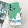 For Infinix Hot 12i Case Hot 12 Play Hot12i X665B X6816C Cute Panda Rabbit Cartoon Camera Protective Soft Silicone Phone Case