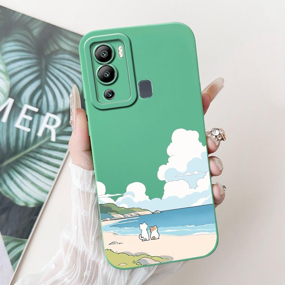 For Infinix Hot 12i Case Hot 12 Play Hot12i X665B X6816C Cute Panda Rabbit Cartoon Camera Protective Soft Silicone Phone Case