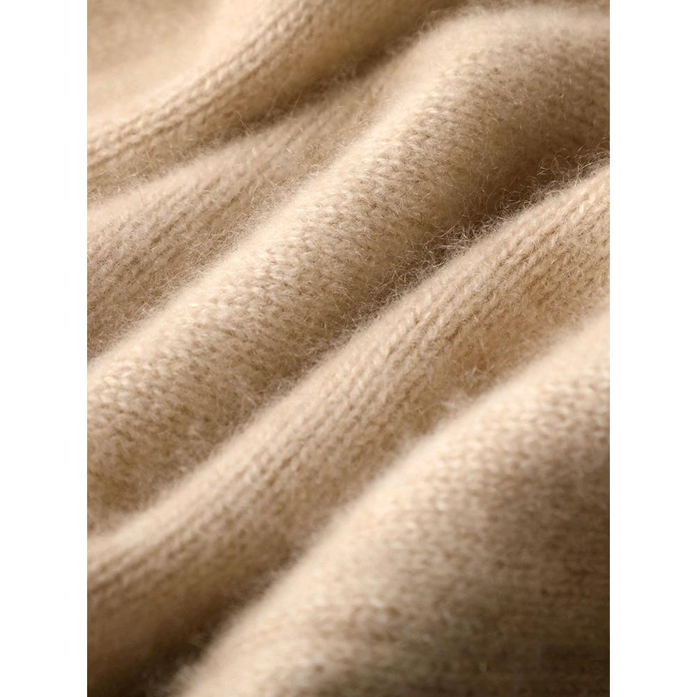 Men's 100% Wool Crew Neck Sweater - Casual Business, Thick Knit, Autumn/Winter Versatile.