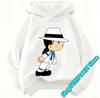 New Children Hooded Sweatshirt Michael Jackson Retro Letter Figure Print Pullover Kids Boys Girls Casual Vintage Fashion Hoodie