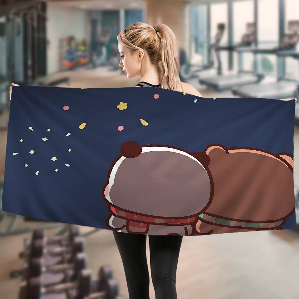 1 Stück Bubu Und Dudu Niedliches Cartoon Anime Strand Schwimmtuch Weiches Saugfähiges Waschlappen Kindergeschenke Für Kinder Reise Camping Fitnessstudio