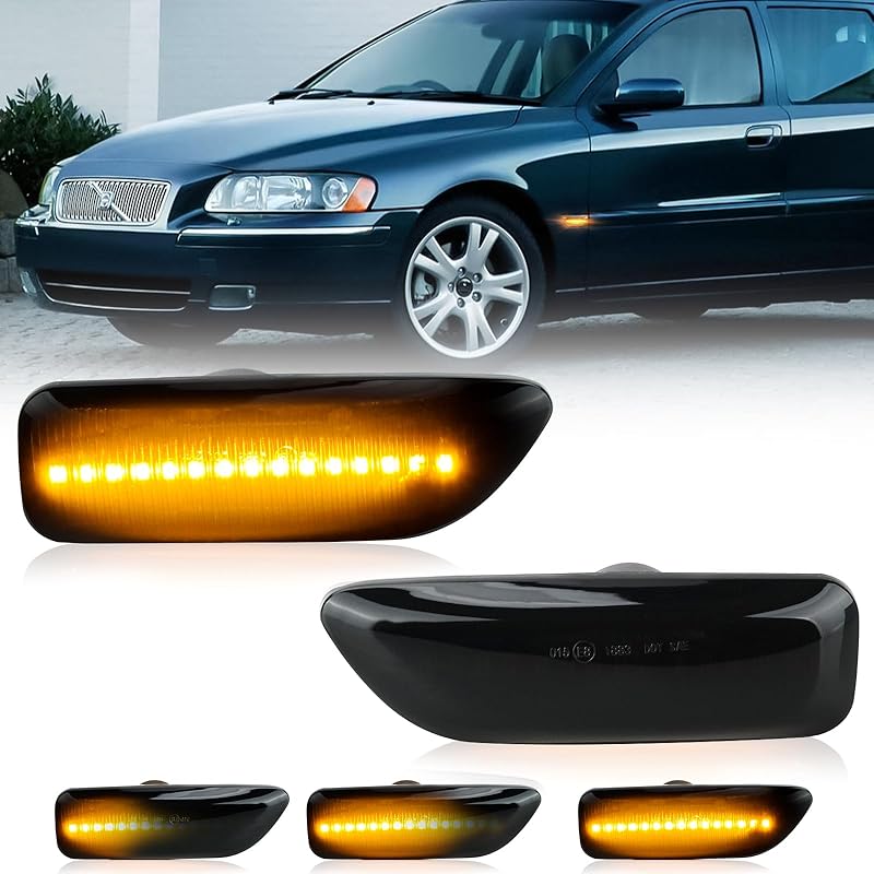 D-Lumina Sequential Amber LED Side Marker Lights Turn Signal Lamp Assembly for BMW E90 E91 E92 E93 E46 E53 E60 E61 X3 E83 X1 E84 E81 E82 E87 E88 Side