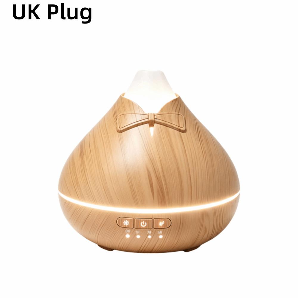 Wood Grain Cool Mist Humidifier Quiet Essential Oil Scent Machine Home Use