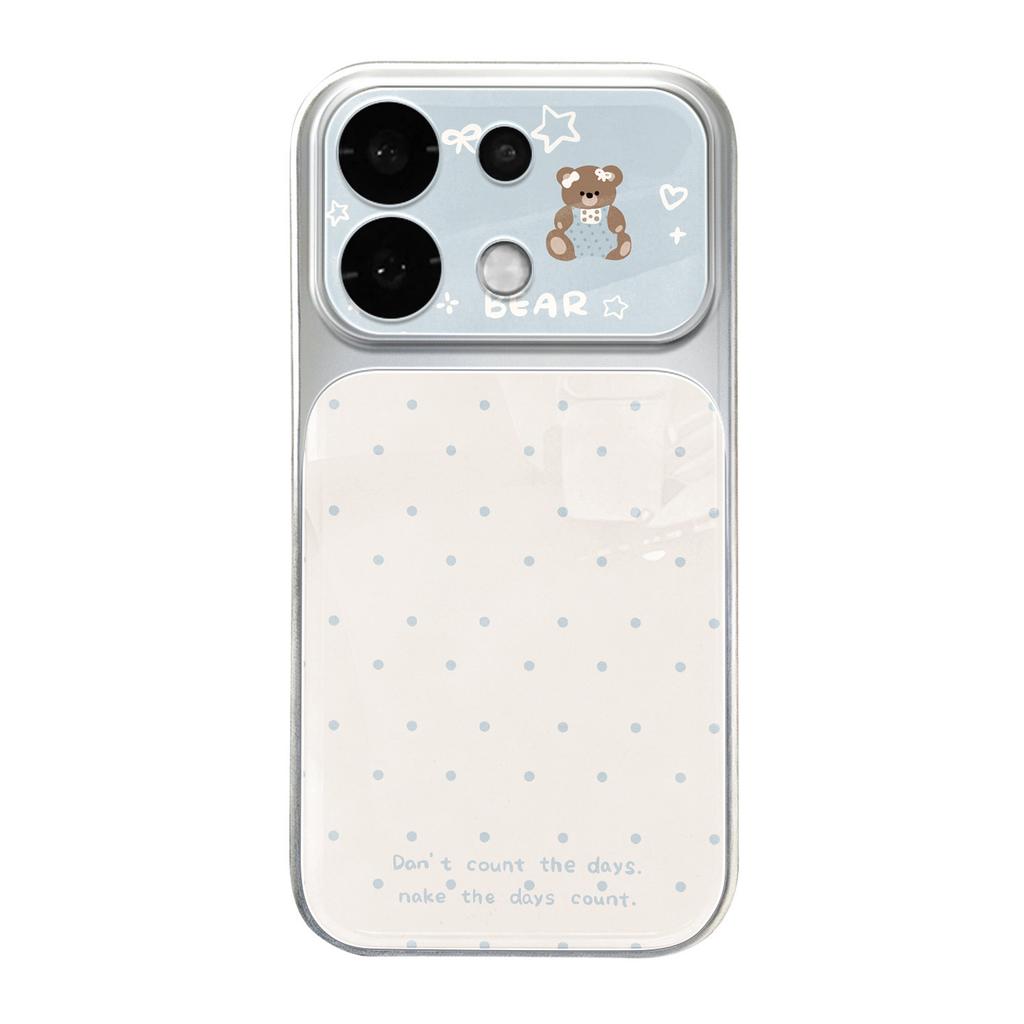 Applicable to opporeno11pro mobile phone case all-inclusive lens 11 cartoon new 1pp1 polka dot overalls bear